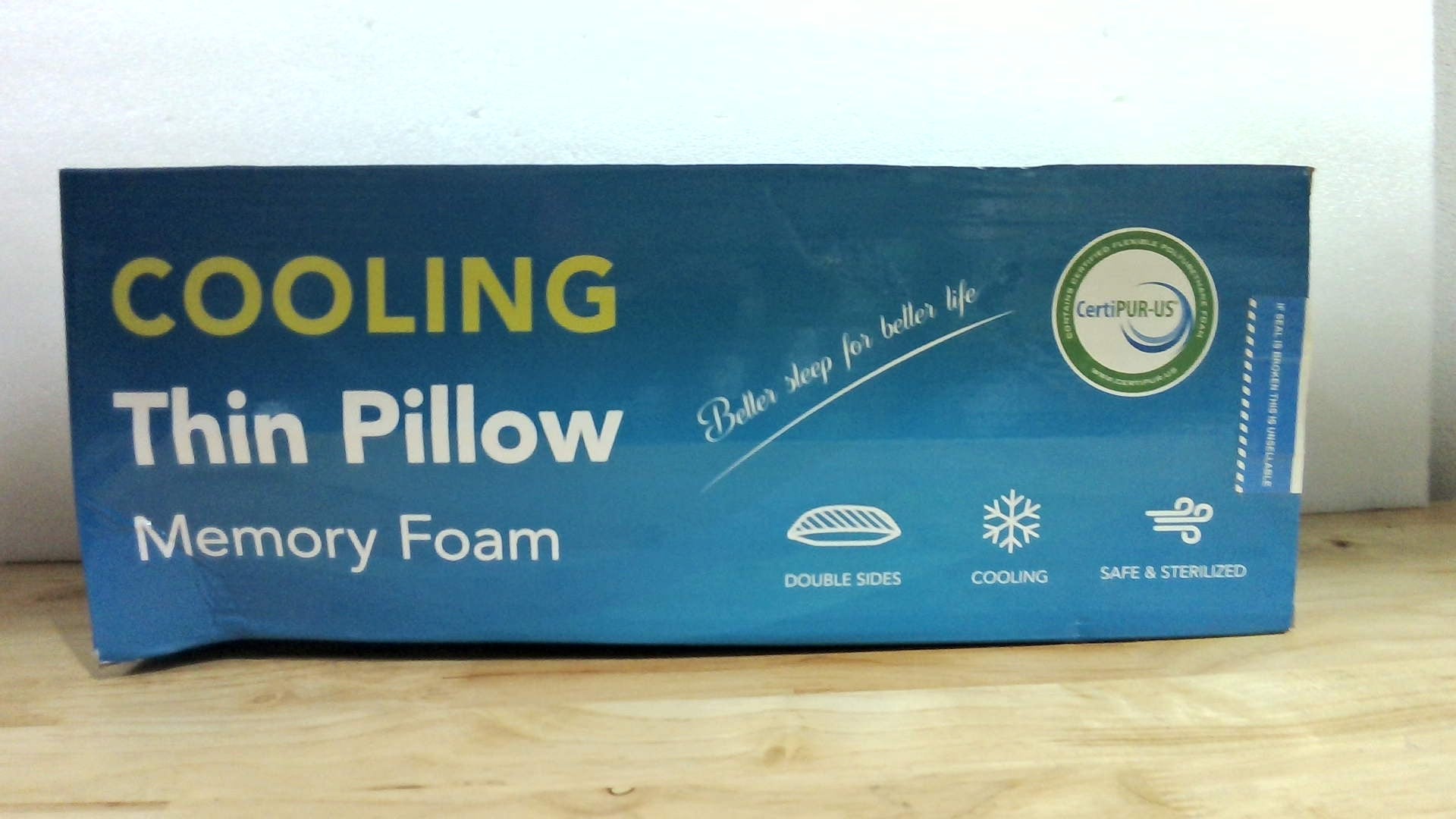 Almohadas Ultradelgadas y Planas para Dormir, Almohada de Espuma Viscoelástica enfriante y delgada de 7 cm de Altura, Almohada Ultradelgada de Perfil Bajo para Dormir sobre el Estómago