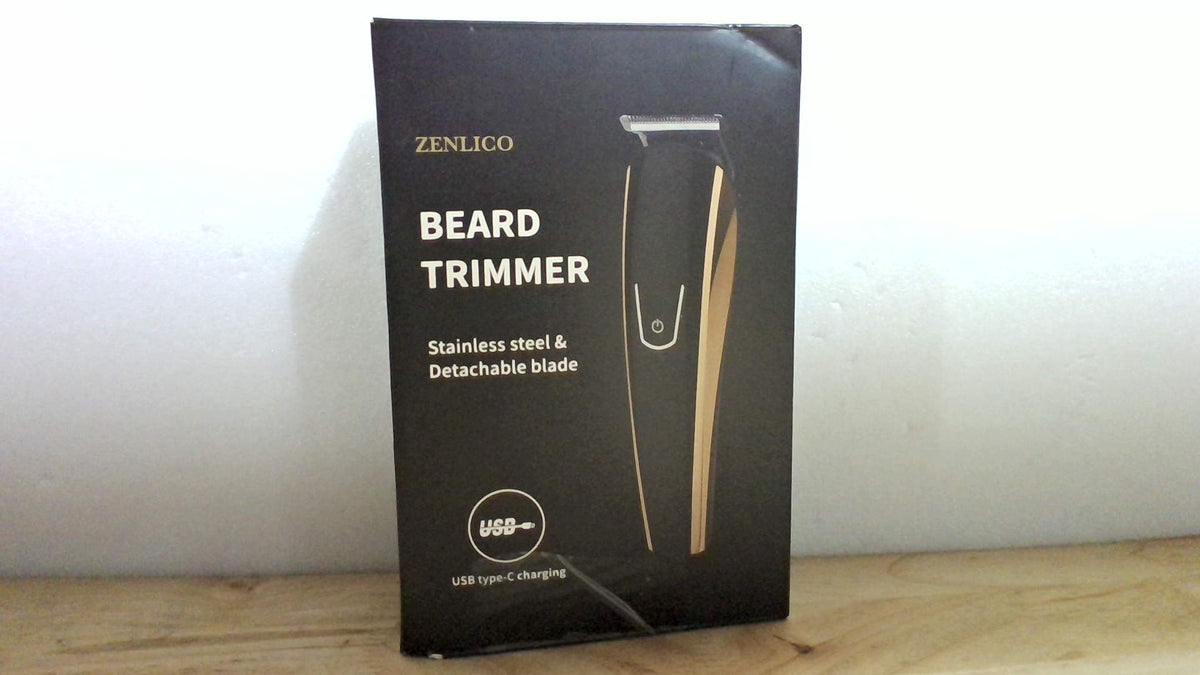 Cortador de Barba ZENLICO para Hombres – Máquina Eléctrica Recargable para Bigote, Cara, Barba e Ingle, Kit de Aseo Corporal
