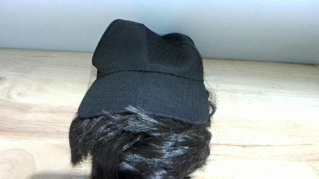 Gorra Peluca HANYUDIE para Mujer con Extensiones de Cabello Rizado | Gorra de Béisbol Ajustable con Onda de Cabello