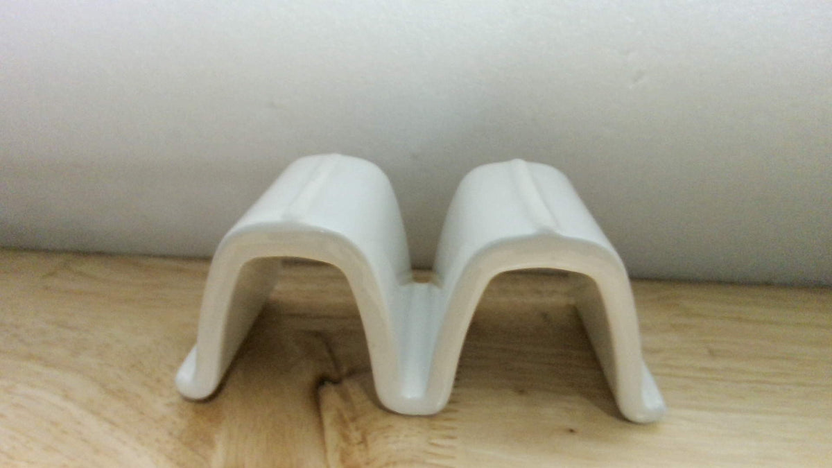 Soportes para Tacos de Cerámica HolaTasty – Set de 4 Piezas con Soporte Dual, Apto para Microondas, Color Blanco