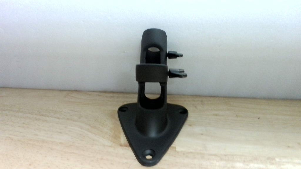 Soporte para Asta de Bandera Acero Inoxidable 316 – Sin Tornillos, Montaje en Hormigón y Ladrillo, Negro