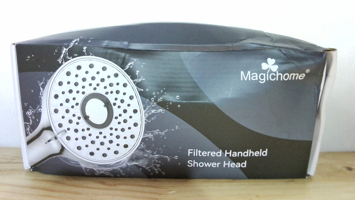 Regadera Magichome Filtrada con Manual, Presión Alta 10 Velocidades Cabezal Chrome Desmontable con Manguera Inoxidable, Perlas Filtro Suavizador Agua Dura - Remueve Cloro, Reduce Piel Seca e Irritada