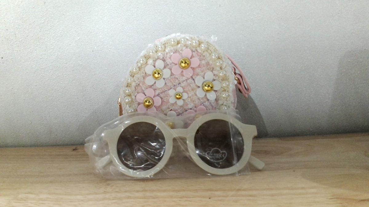 Bolsa de Hombro LJCTULY para Niñas 3-14 Años – Rosa con Gafas Redondas y Monedero | Regalo Ideal Princesa