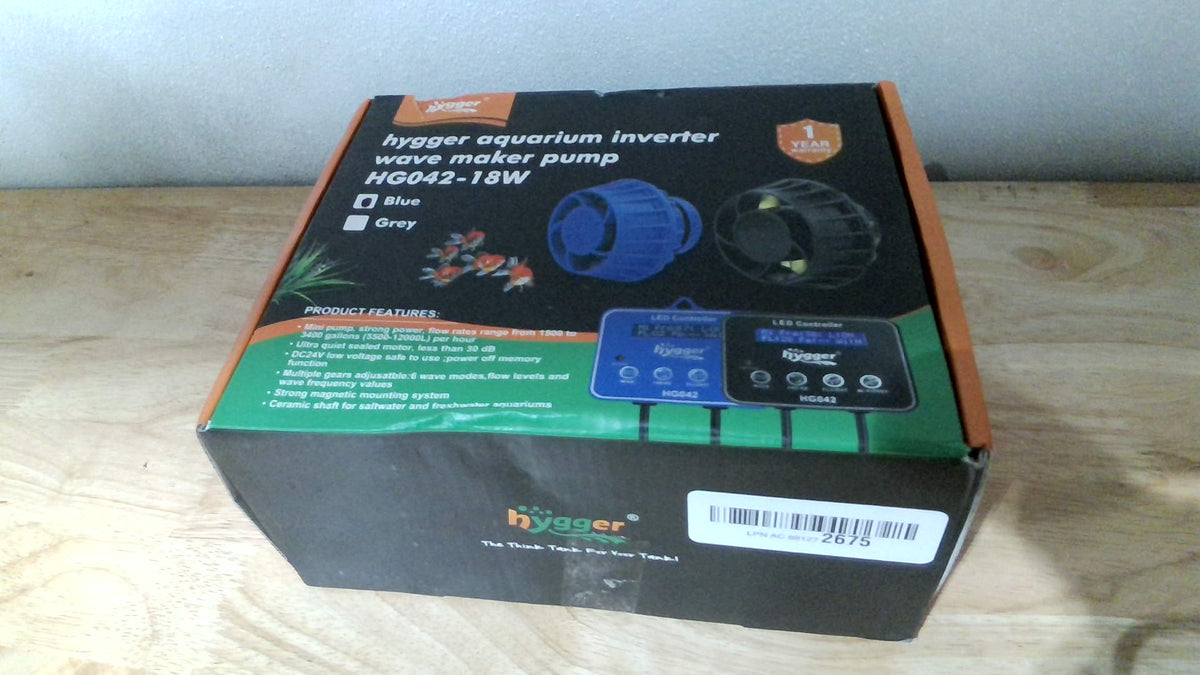 Generador de Onda Fuerte hygger para Acuario Cabezal de Potencia DC Magnético Bomba Ajustable de Circulación de Tanque de Peces con Controlador Externo para 284-833 Litros Agua Dulce Salada 3400 GPH