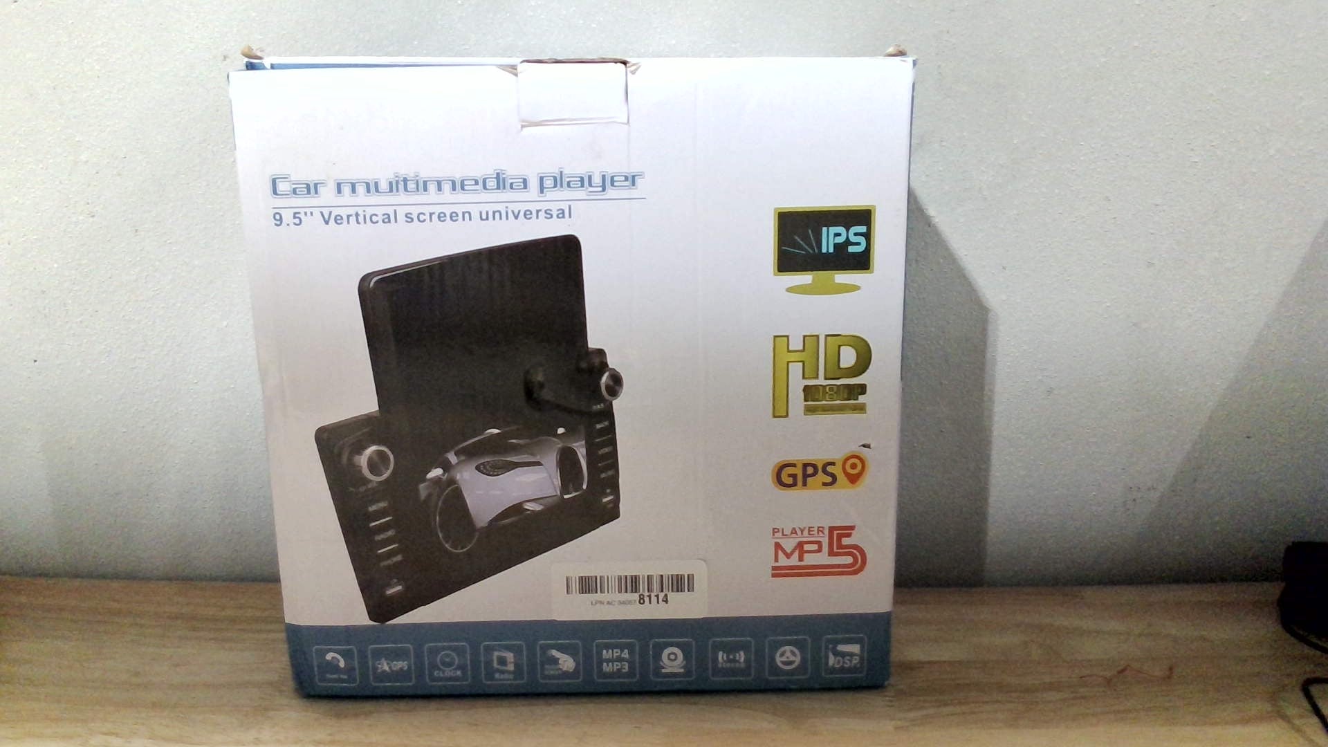 Reproductor Multimedia Universal para Auto – Pantalla IPS Vertical 9.5", GPS, 1080P, MP5/MP3