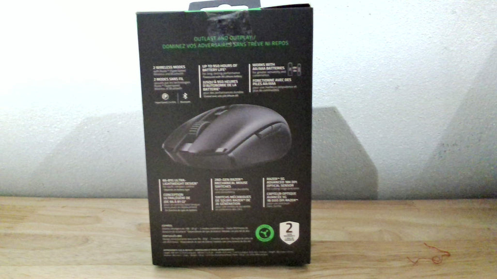 Mouse Inalámbrico Razer Orochi V2 – Ultraligero, 18K DPI, 950 Horas de Batería, Negro