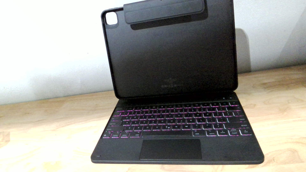 Funda con Teclado ESR Rebound 360 para iPad Pro 12.9" – Soporte Magnético, Trackpad, Negro