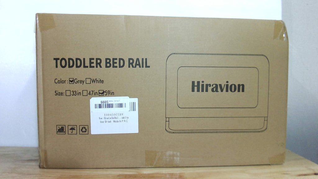 Riel de cama para niños pequeños, 59 pulgadas con base en forma de U, rieles ajustables en altura
