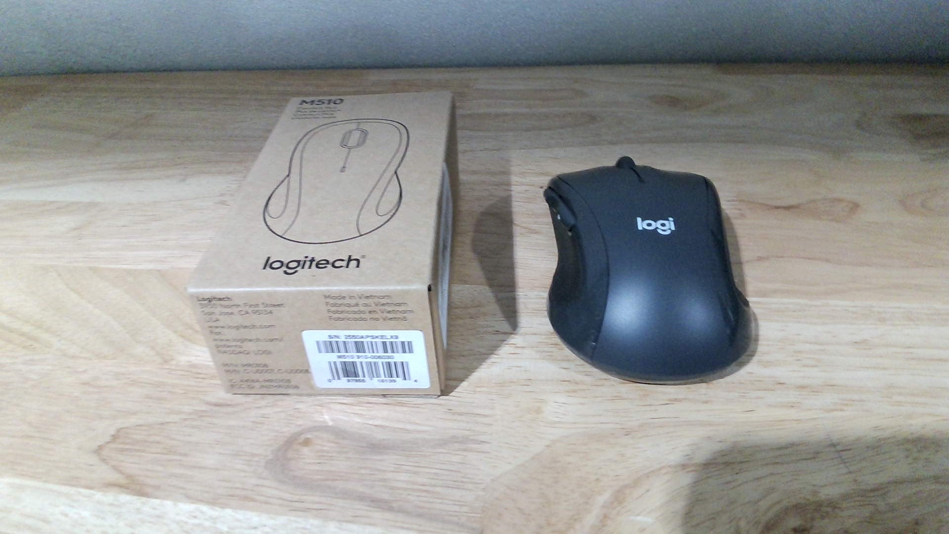 Mouse Inalámbrico Logitech M510 – Ergonómico, Receptor USB Unifying, 2 Años de Batería, Grafito