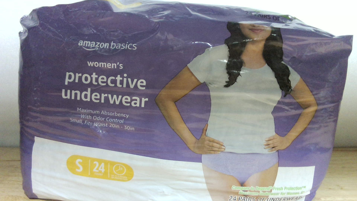 Ropa Interior Amazon Basics Máxima Absorción Posparto para Mujeres, Desechable, Protección Fresca, Fugas Urinarias, Lavanda, 24 Unidades