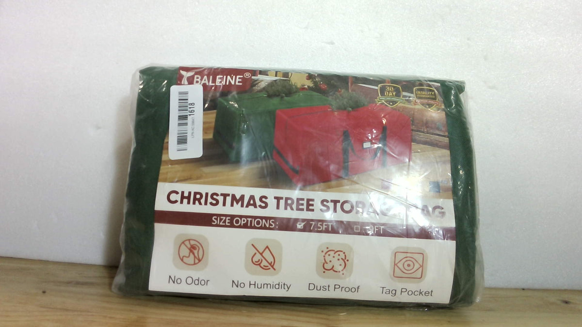 Bolsa Almacenaje Árbol Navidad BALEINE 2.3m Robusta Tela Oxford 900D Asas Reforzadas Cierres Dobles Contenedor Extra Grande Verde