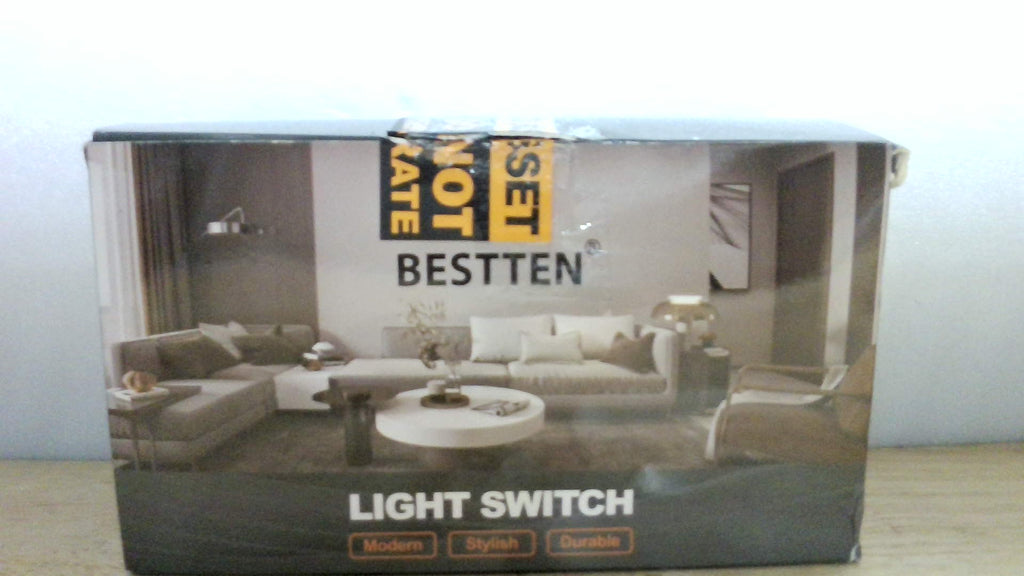Interruptor Luz Decorador BESTTEN 10 Paquete 3 Vías 15A 120/277V Polo Individual Mecanismo Basculante Pared Blanco Certificado UL