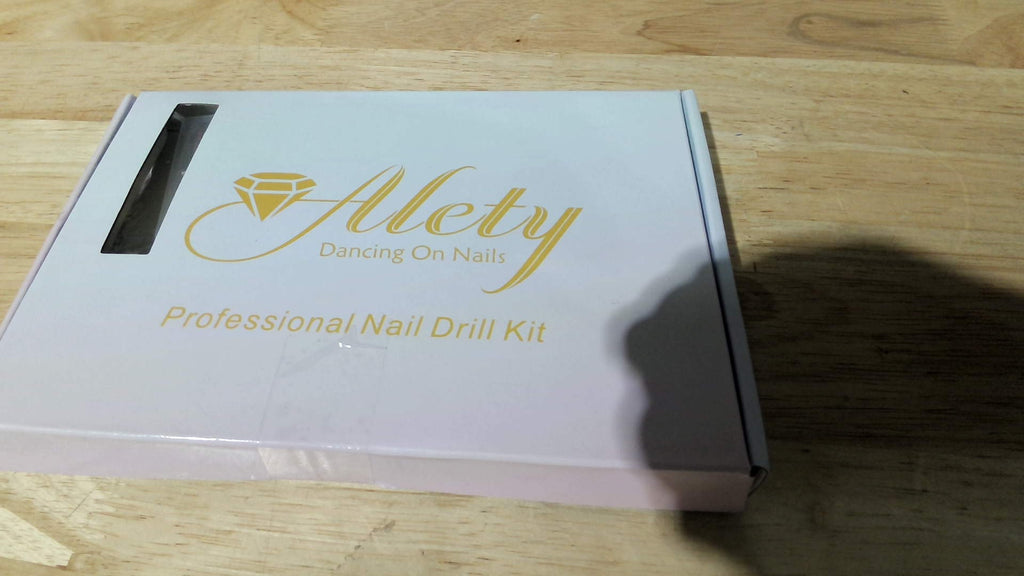 Kit de Taladradora de Uñas Eléctrica Alety - Limador Portátil para Uñas Acrílicas y Gel, Máquina Profesional Efile Herramientas de Manicura Pedicura con Brocas de Oro para Uso en Casa y Salón