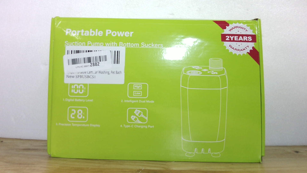 Ducha Portátil Spopal 6000mAh Recargable, Pantalla LED Inteligente, 4 Modos Pulverización, IPX7 Impermeable, para Camping Senderismo