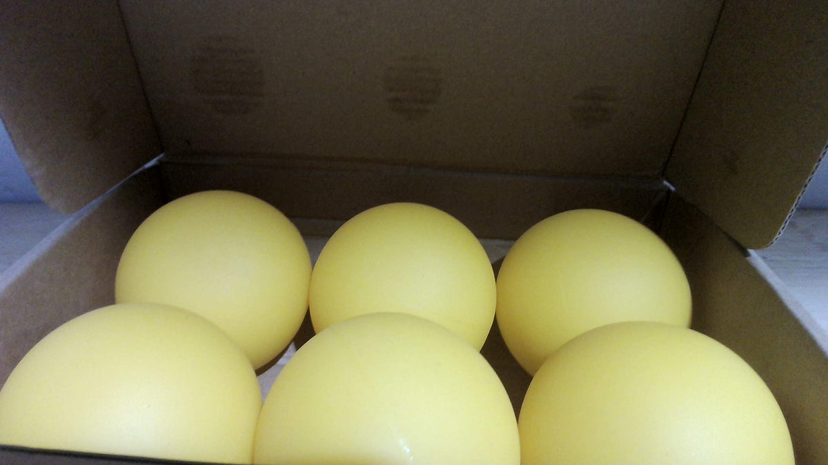 Jenaai 6 Pack Balones de Reemplazo Arcade Ball Roll y Score de 6.3 cm para Salas de Recreación Familiar, Toss de Escalera, Balones de Reemplazo de Patio Exterior para Toss de Pelota Arcade, Juego de Recreación para el Hogar (Amarillo)