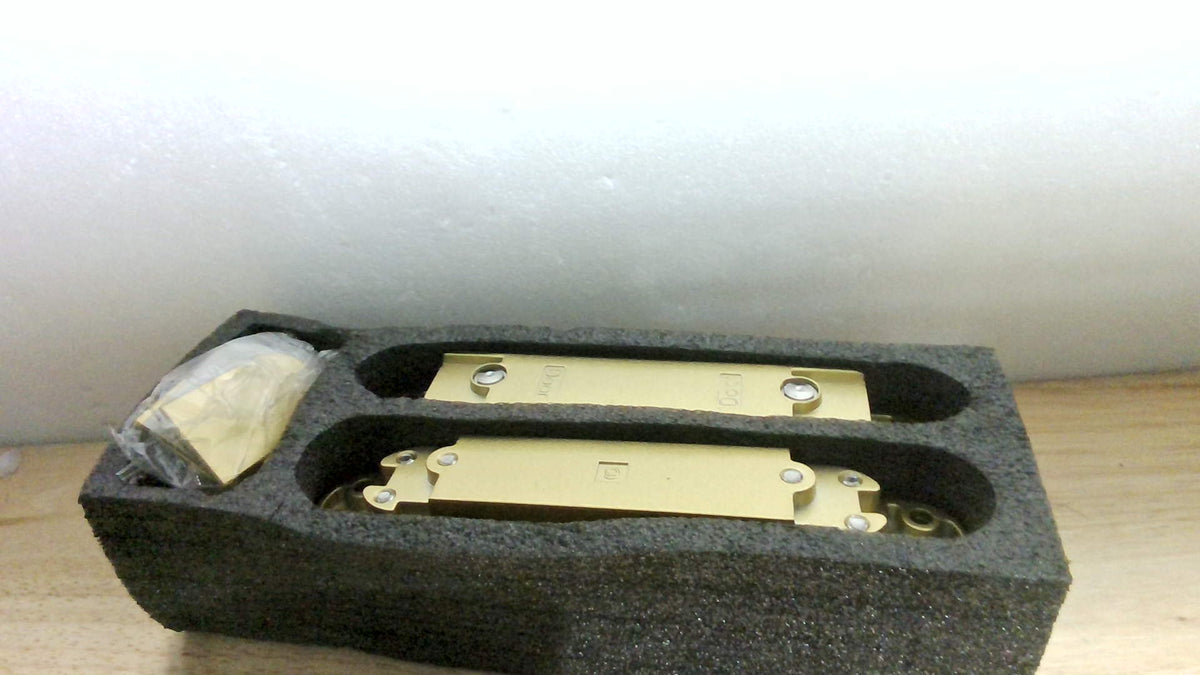 SOLO 2 BISAGRAS (no 4) – Bisagras Ocultas 17.8cm para Puertas, Aleación de Zinc, Giro 180 Grados, Ajuste 3 Vías (Oro)