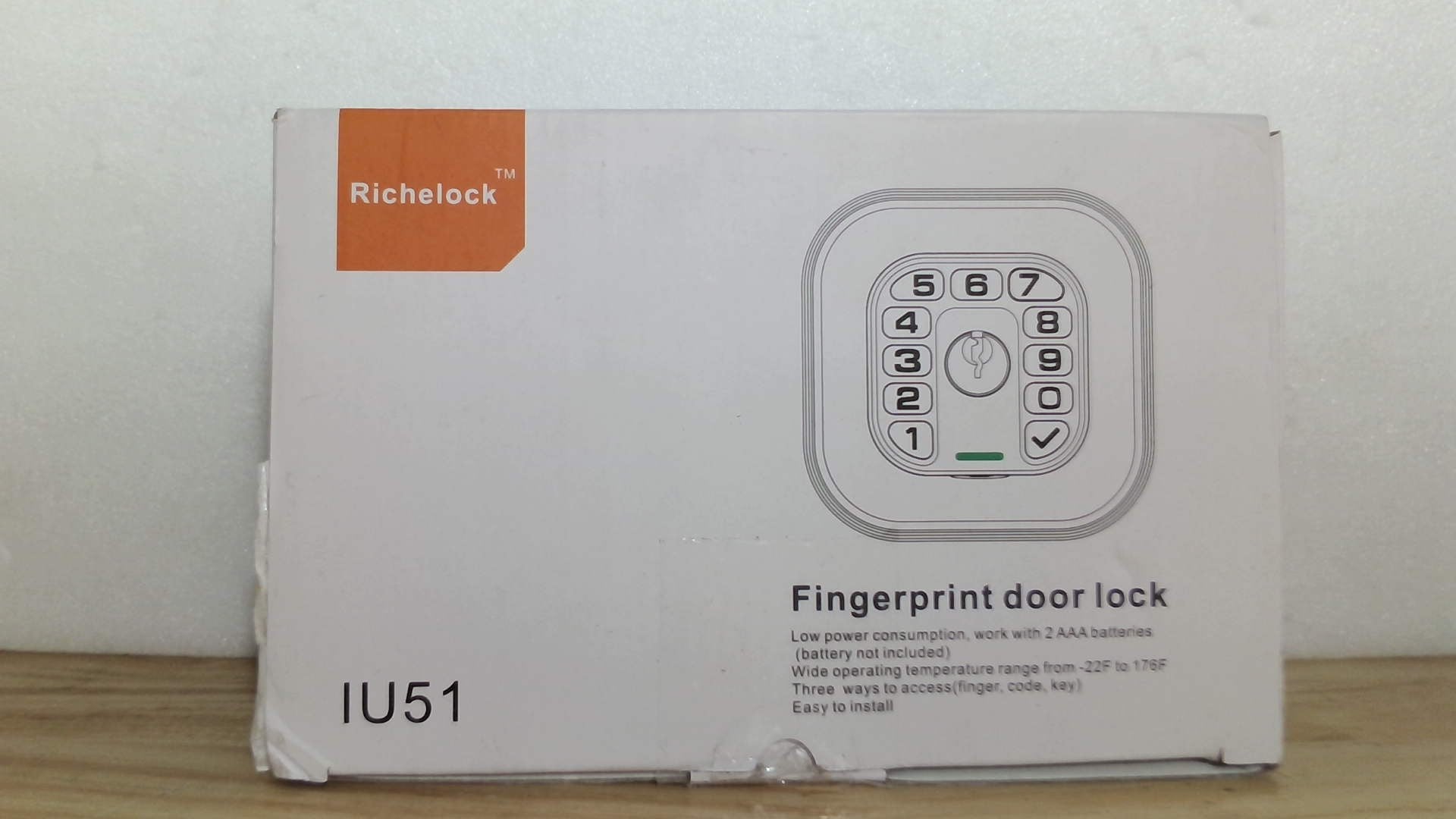 Cerradura de Puerta con Huella Digital Richelock IU51 – Acceso Inteligente sin Llave