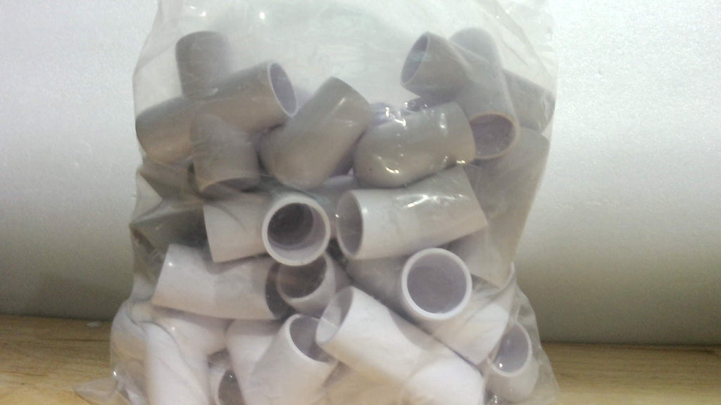 Juego de Accesorios de Tubería PVC Xuniea 42 Piezas de 1.9 cm Codos, Conexión para Tienda, Tee Resistente para Invernadero, Galpón, Tubería, Construcción de Muebles y Más