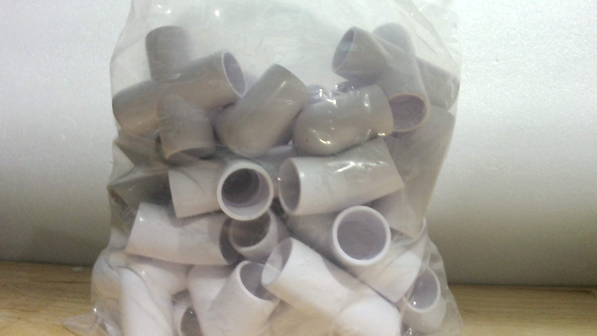 Juego de Accesorios de Tubería PVC Xuniea 42 Piezas de 1.9 cm Codos, Conexión para Tienda, Tee Resistente para Invernadero, Galpón, Tubería, Construcción de Muebles y Más