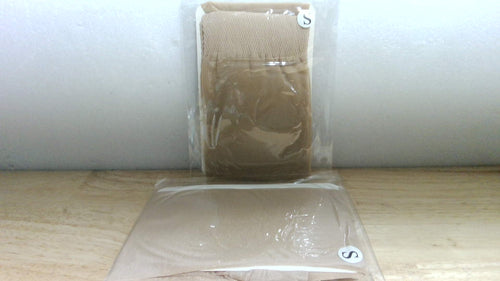 2 Pares Calcetines Compresión Transparentes Mujeres - 15-20 mmHg Medias Compresión Transparente hasta Rodilla Apoyo Circulación Hinchazón Edema Trabajo Oficina Viaje, Beige, Pequeño