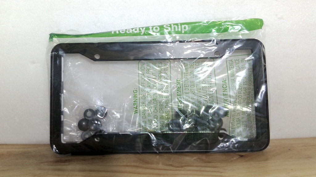 Set 2 Porta Placas para Auto | Marcos de Matrícula Fibra de Carbono con Tornillos