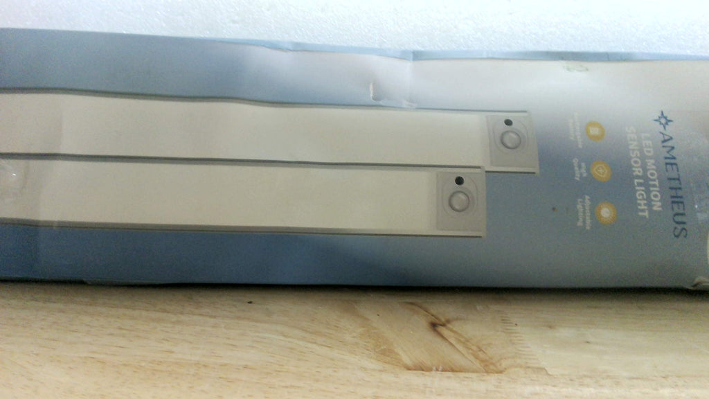 Pack 2 Luces LED Bajo Gabinete 16 Pulgadas Recargables con Sensor de Movimiento 3 Tonos de Color Regulables para Cocina Closet y Escaleras