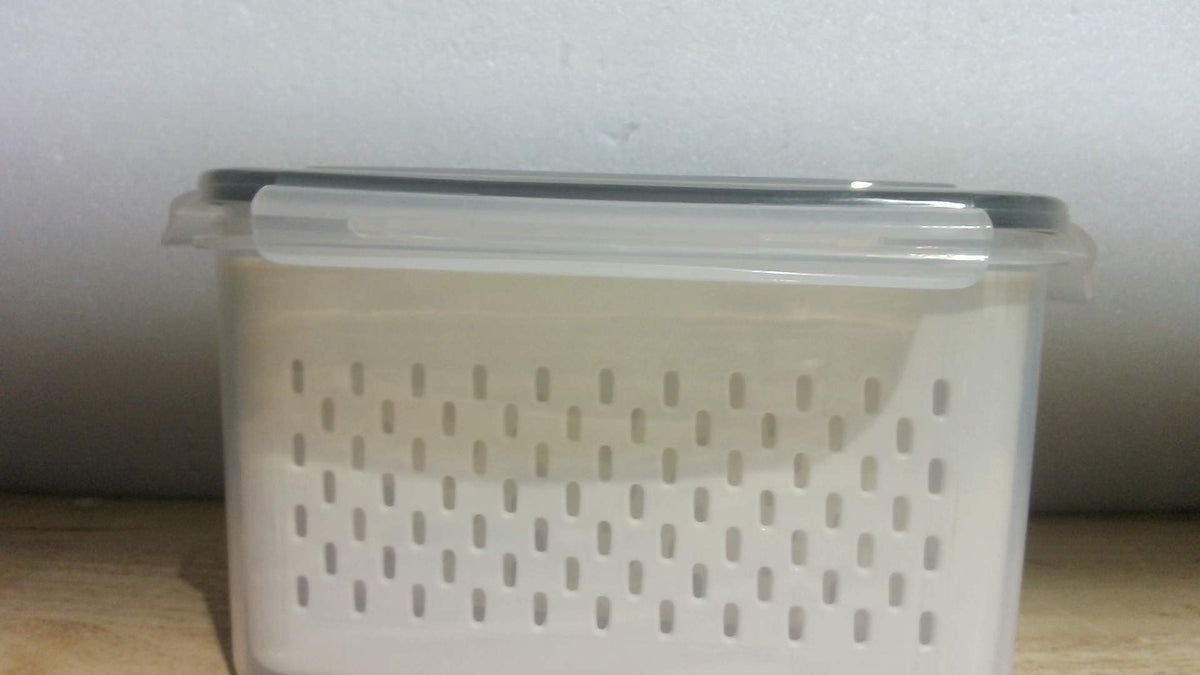 Contenedores Herméticos Anysig para Refrigerador | Pack 8 Piezas, Colador Removible, Divisor, Apto Lavavajillas