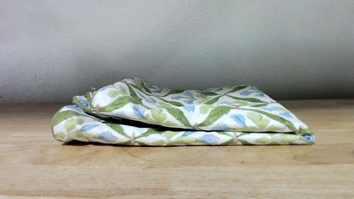 Fundas de Almohada Exterior Floral MIULEE 20x20 Impermeables Azul Gris, Set de 2