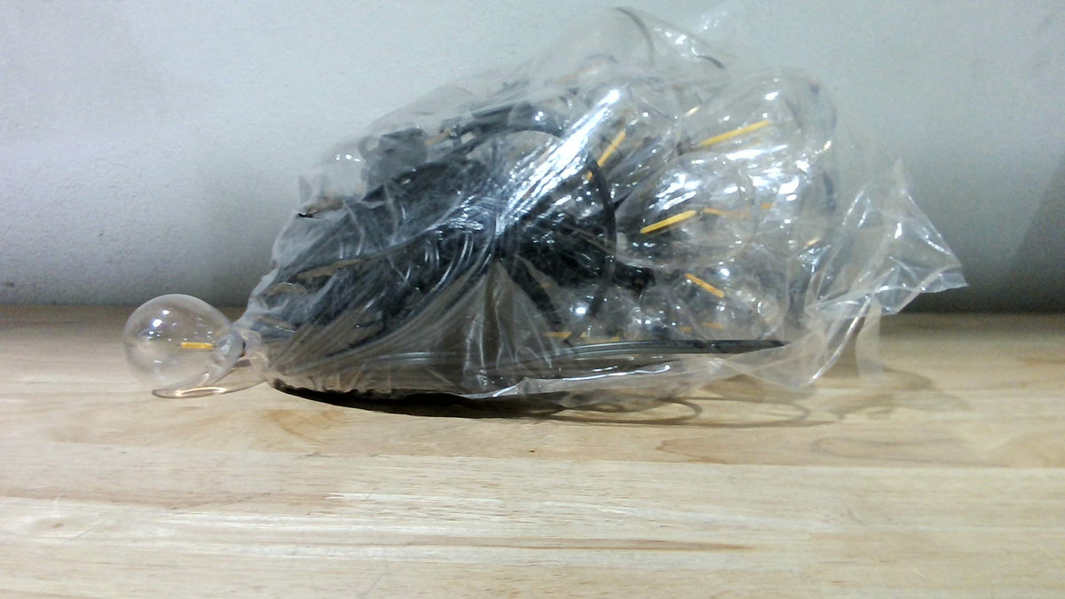Luces de Cuerda para Exterior 100ft con 35 Bombillas Edison S14 Irrompibles, 2700K Regulables, IP55 Impermeables