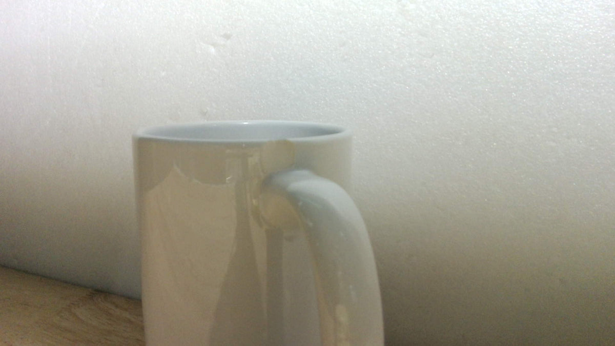 Juego de 12 Tazas de Sublimación 15 oz – Cerámica Blanca para Café y DIY (Falta 1 Taza, 1 Viene Estrellada)