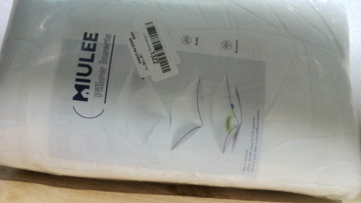 Relleno de Almohada Lumbar 14x36 Pulgadas Ultra Suave – Fibra Sintética Tipo Plumón para Sofá, Cama y Cuerpo | MIULEE