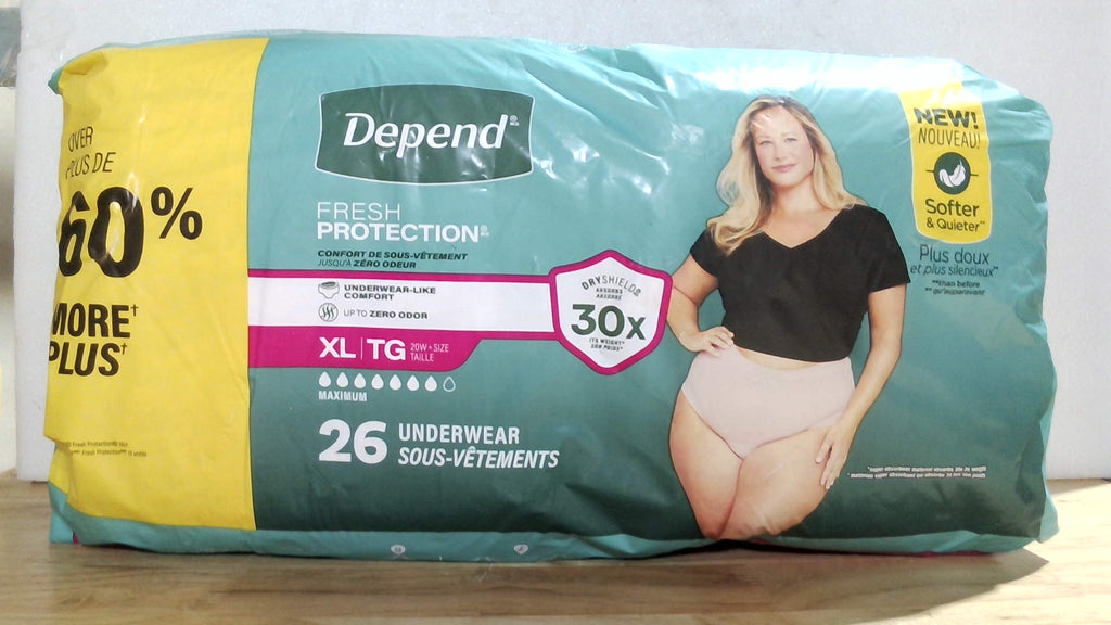 Ropa Interior Absorbente Depend Fresh Protection – Talla XL/TG, 60% Más Protección