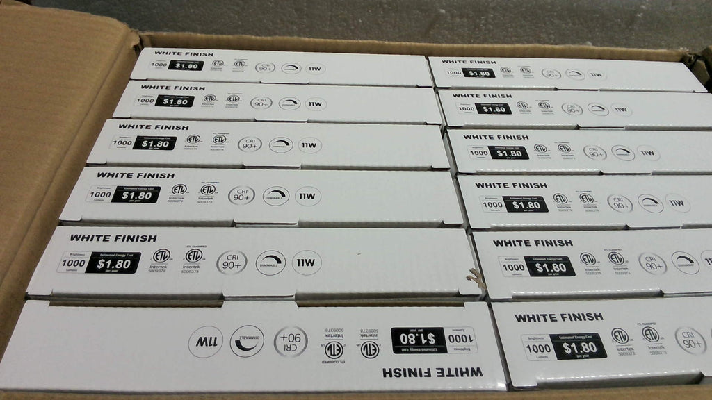 Luz LED de Techo Bajo Perfil 6" Blanco Calido 3000K, 750lm, 9W CRI90 (Paquete de 12)