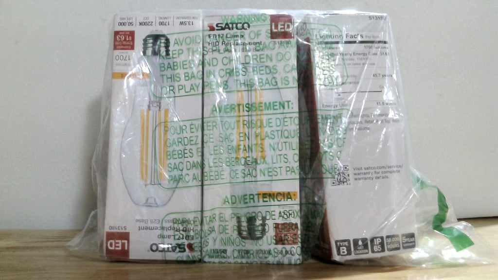 Pack 5 Bombillas LED de Filamento E26 – Luz Cálida, Estilo Vintage