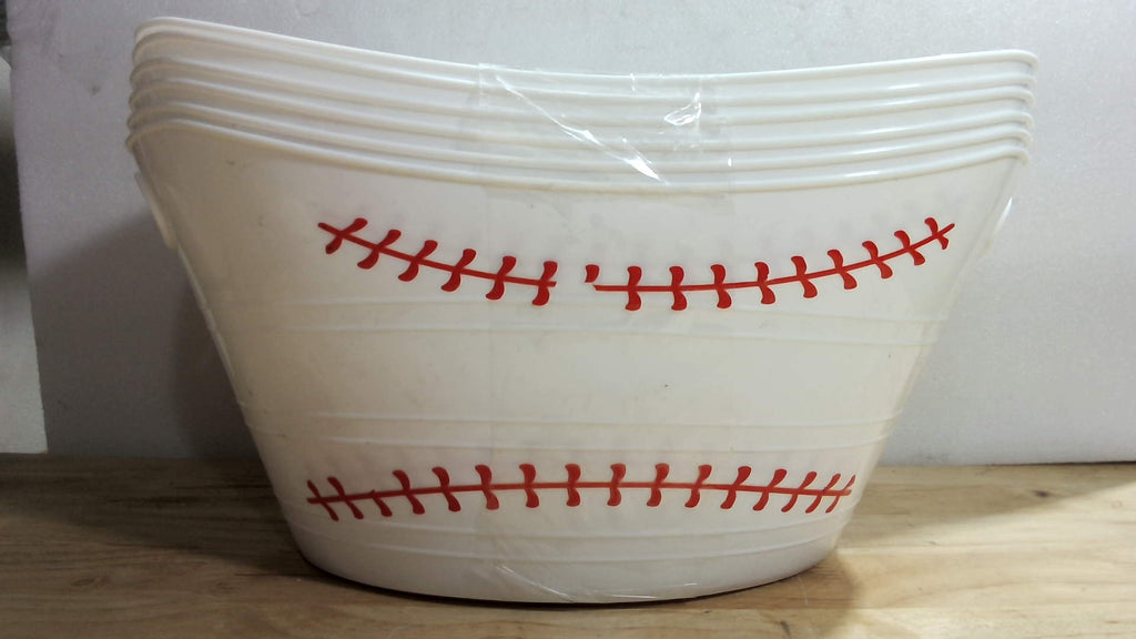 Baldes de Hielo Plásticos Teenyyou Set de 6 – 4.5L, Diseño Béisbol, Con Asas | Fiestas y Eventos de Verano