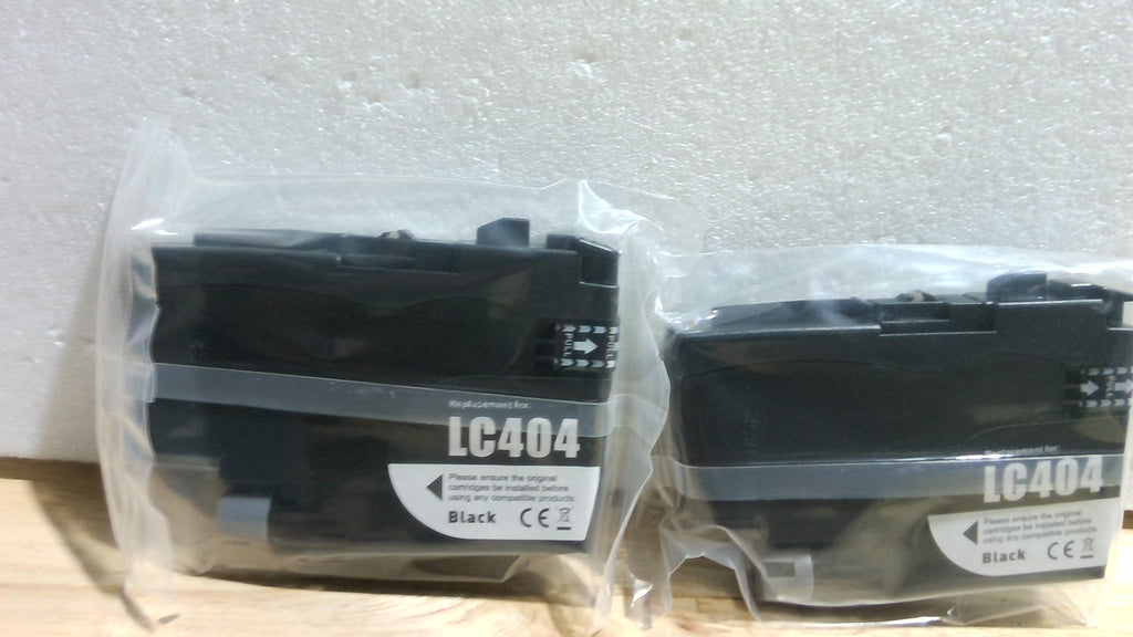 Cartuchos de Tinta Negra LC404 Brother Pack 2 | Alto Rendimiento, Compatible MFC-J1205W, J1215W y J1205W XL