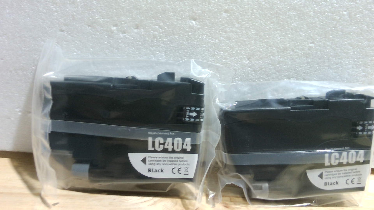 Cartuchos de Tinta Negra LC404 Brother Pack 2 | Alto Rendimiento, Compatible MFC-J1205W, J1215W y J1205W XL