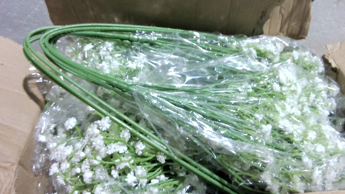 Flores Artificiales Gypsophila Roberly 30 Piezas 22" | Tacto Real, Tallo Largo, DIY Ramo, Jarzón, Boda, Jardín y Hogar