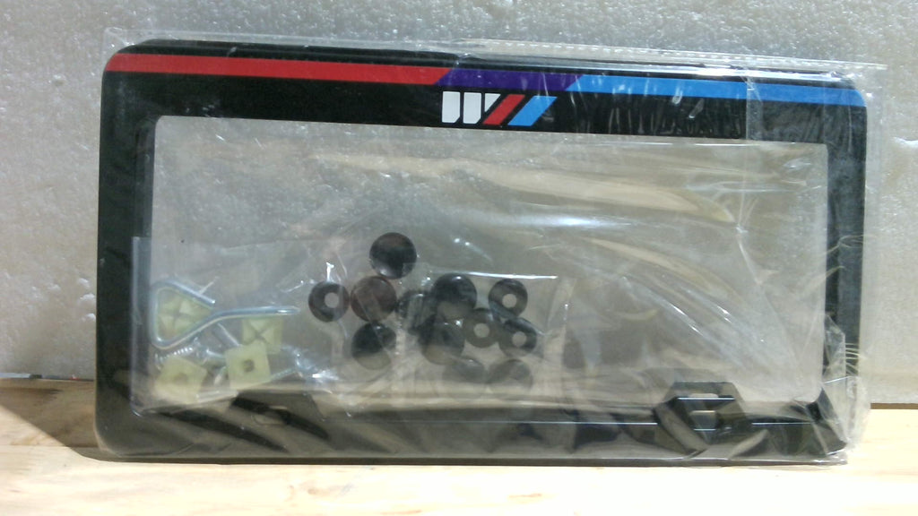 Marcos de Placa de Aluminio para BMW Tricolor Azul-Morado-Rojo – Juego de 2 Piezas, Delantero y Trasero