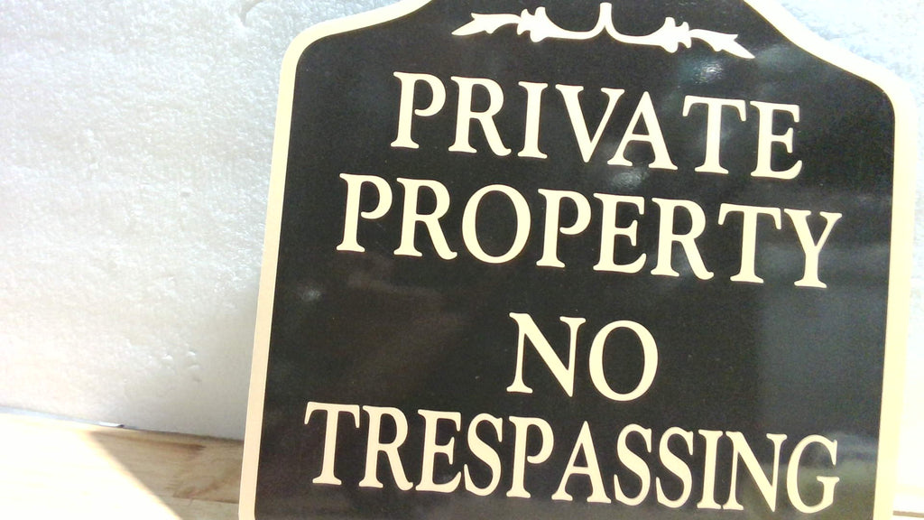 Letreros de Aluminio Propiedad Privada Prohibido el Paso 12x12 Pulgadas con Estacas – Pack de 2