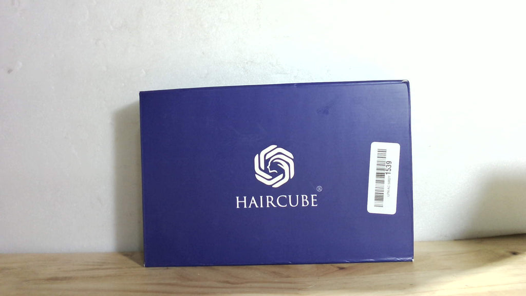 Peluca Larga HAIRCUBE Color Marrón Oscuro con Reflejos – Sintética Rizada y Ondulada para Mujer, Uso Diario