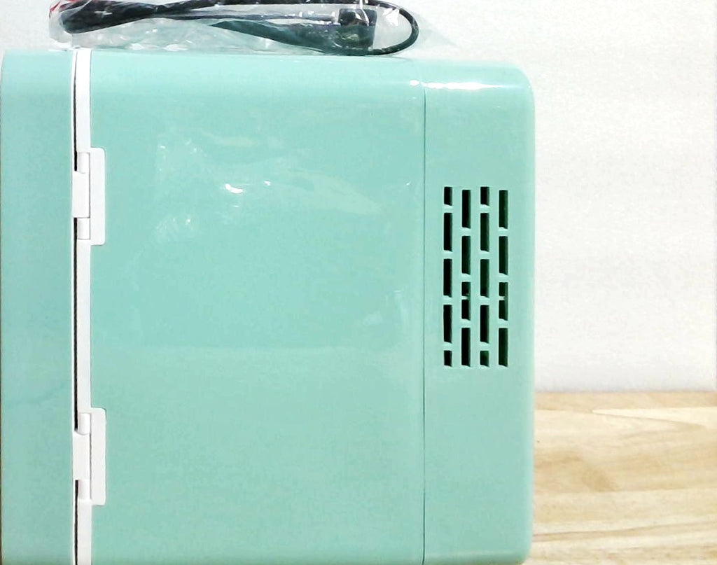 Mini Nevera CUTIEWORLD 4L para Skincare con Espejo LED Regulable – Fría y Caliente | Verde