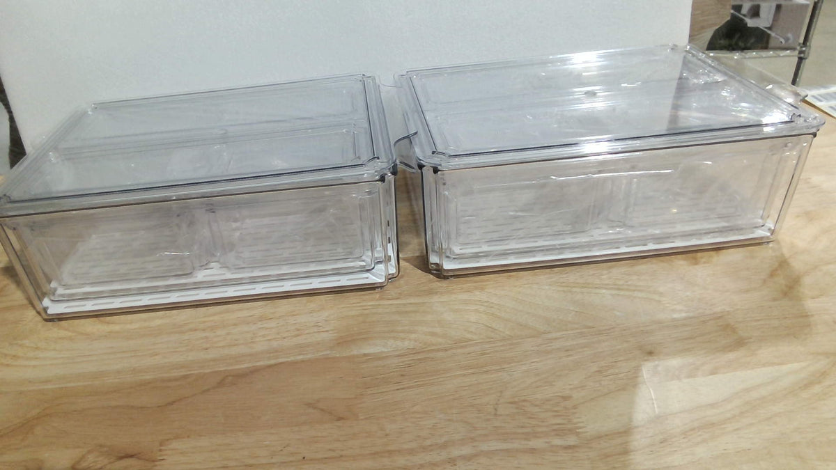 JollyPack Pack de 14 Organizadores para Refrigerador con Tapas – Apilables, Sin BPA, Frutas y Verduras