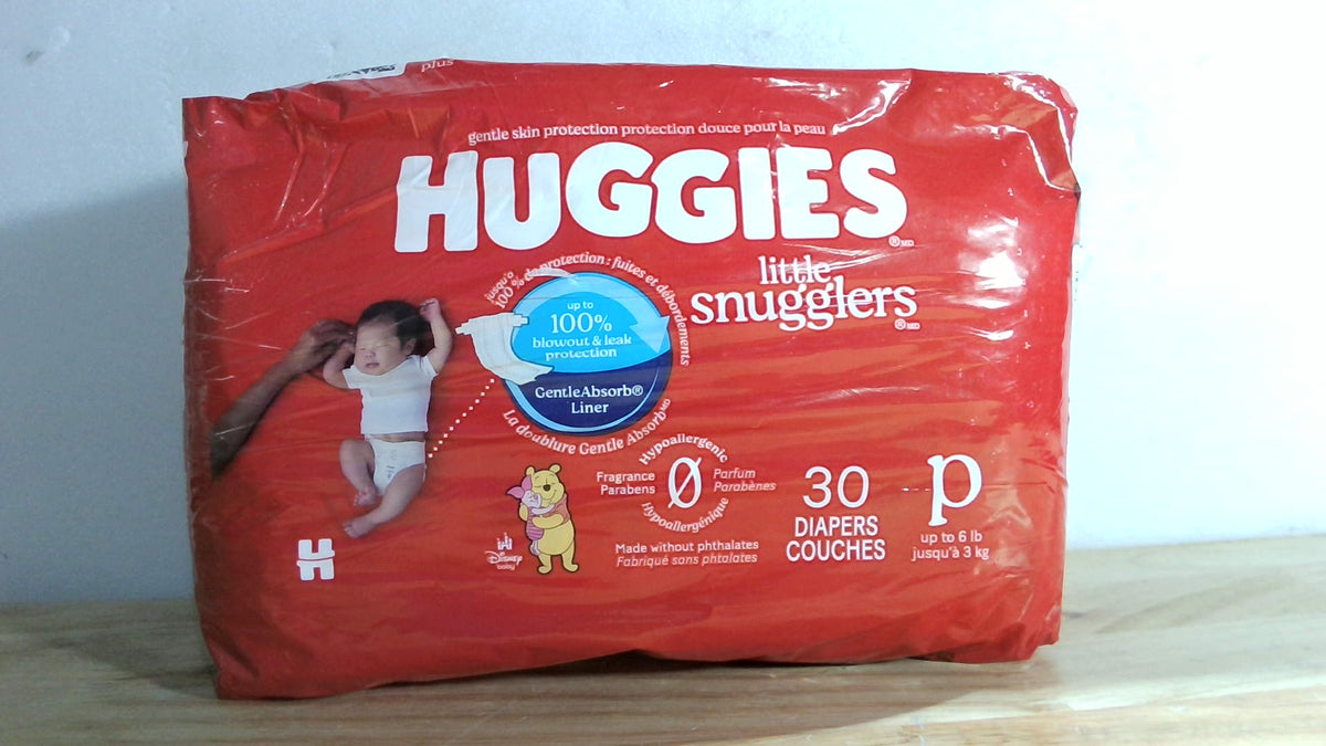 Pañales Huggies Little Snugglers Talla Prematuro (hasta 2,7 kg) – Paquete de 30 Unidades