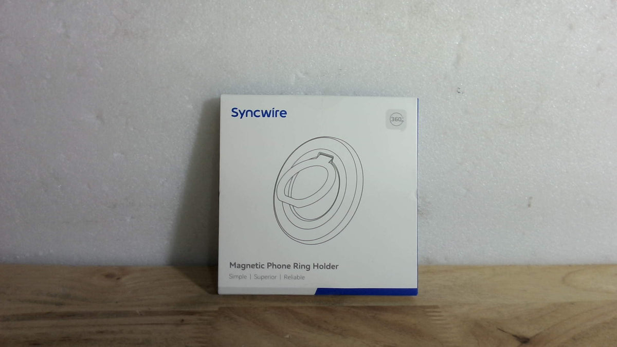 Soporte Magnético de Anillo SYNCWIRE para MagSafe – Rotación 360°, Imán Doble Cara, Compatible con iPhone 12-17 Pro Max