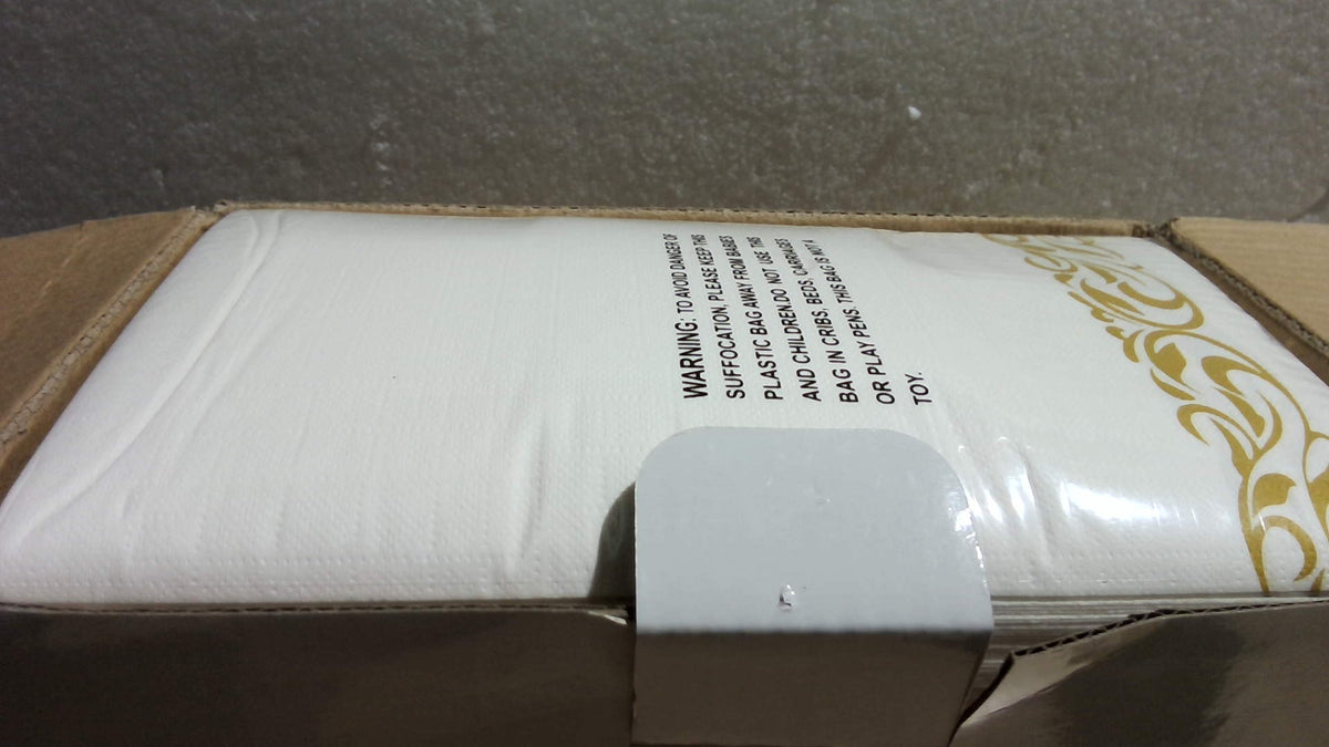 Servilletas de Papel Desechables BESTVIP 200 Unidades – 3 Capas con Borde Dorado para Fiestas y Eventos
