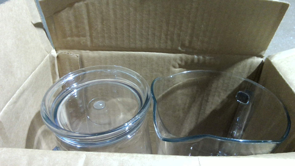 Pack 2 Jarras Acrílico Transparente 1900 ml Estilo Bistró - Sin BPA, Reutilizables, Interior y Exterior
