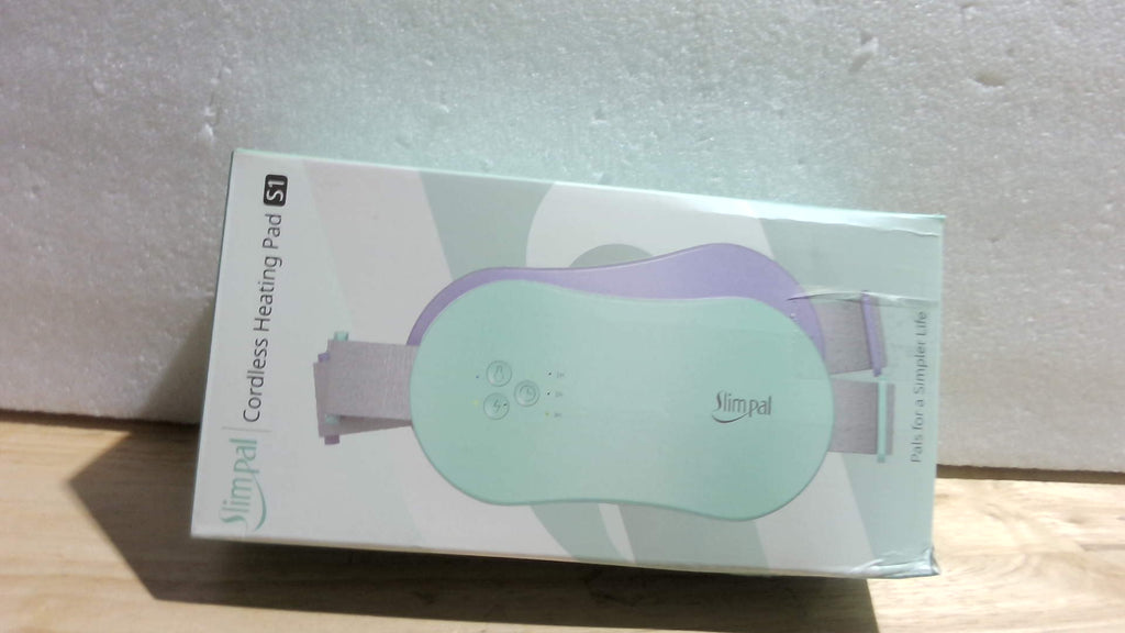 Cinturón Térmico Eléctrico Inalámbrico Slimpal para Cólicos Menstruales – 3 Niveles de Calor + Apagado Automático | Color Beige | Regalo para Mujer