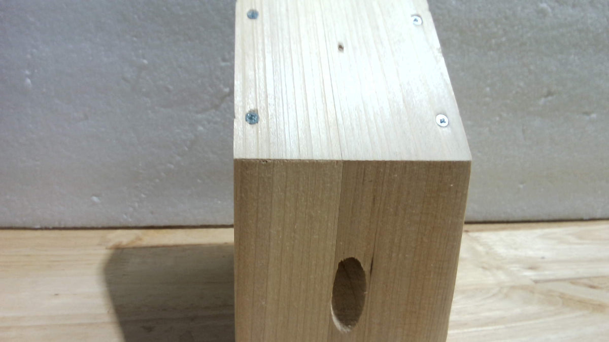 Trampa para Abejas Carpinteras de Madera – Colgante Estilo Cobertizo con Recipiente Extraíble para Exteriores | 1 Unidad