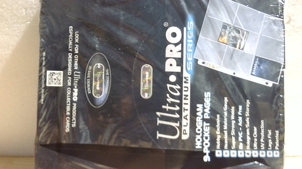Ultra Pro Platinum 100 Páginas de 9 Bolsillos para Tarjetas Coleccionables – Protección UV, Apta para Archivo, Compatible con Carpetas de 3 Anillas